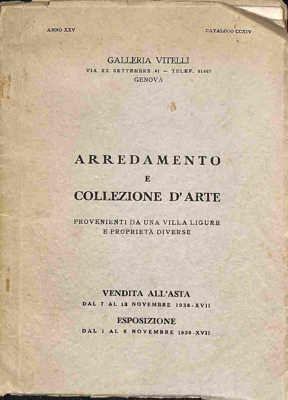 Mobili e quadri antichi, quadri moderni, porcellane, argenti, tappeti.provenienti da …