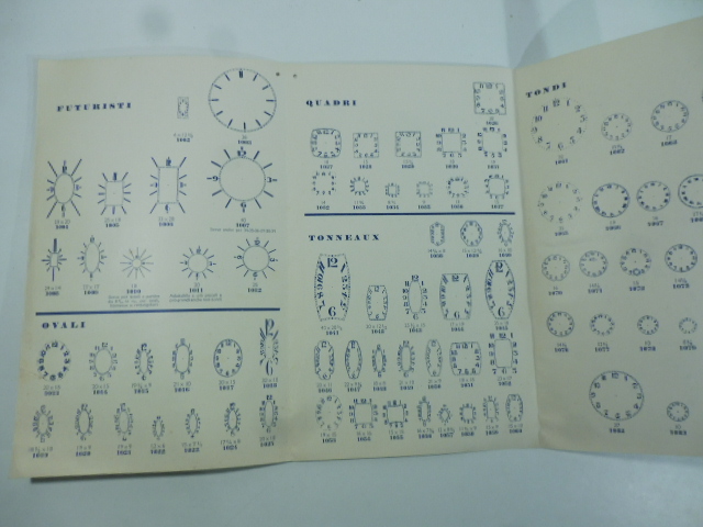 Modelli dei quadranti. Riparazione di quadranti argentati o dorati. Grospietro-Varetto, …