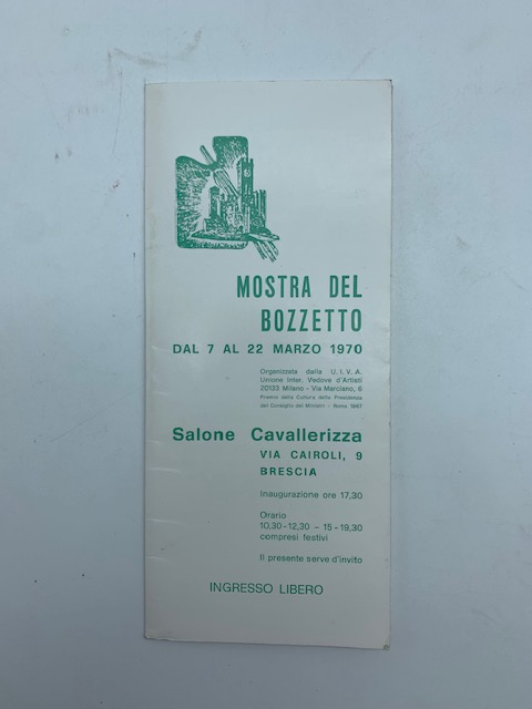 Mostra del bozzetto dal 7 al 22 marzo 1970