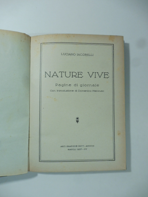 Nature vive. Pagine di giornale