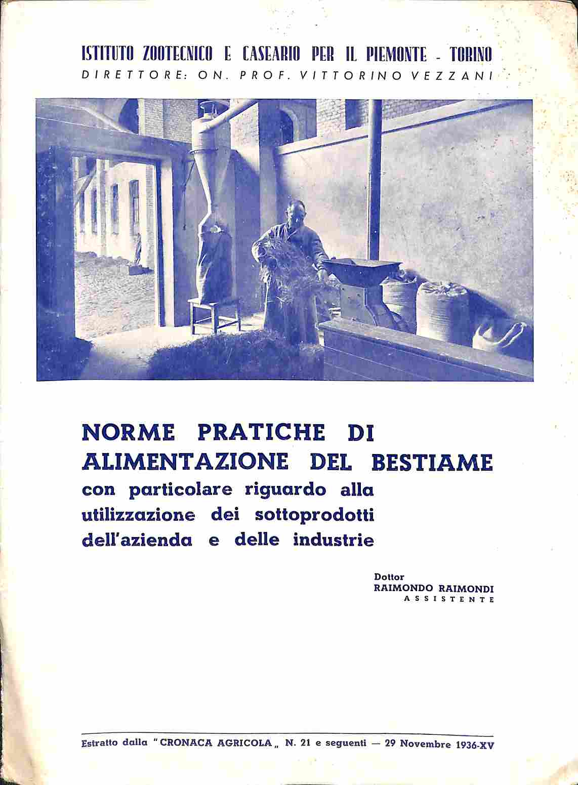 Norme pratiche di alimentazione del bestiame con particolare riguardo alla …
