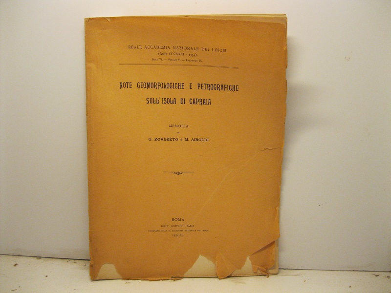 Note morfologiche e petrografiche sull'isola di Capraia. Memoria