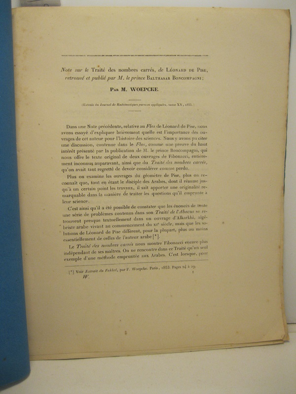 Note sur le Traite' des nombres carre's de Leonard de …