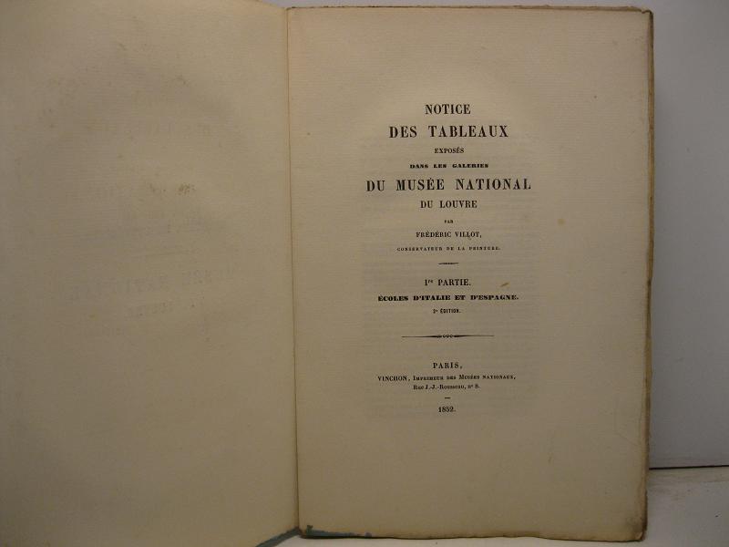 Notice de tableaux exposes dans les galeries du Musee National …