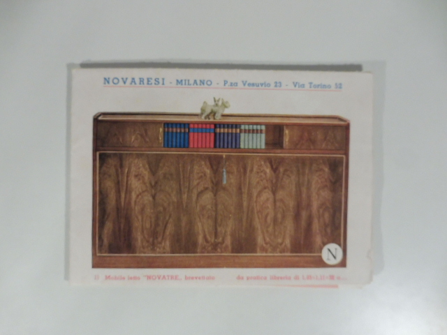 Novaresi . Milano. Mobile letto Novatre.(Pieghevole pubblicitario di fabbrica mobili)