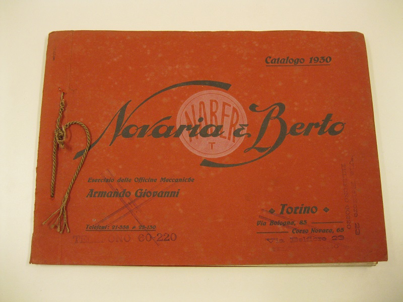 Novaria & Berto. Torino. Catalogo generale 1930. (Trasmissioni)