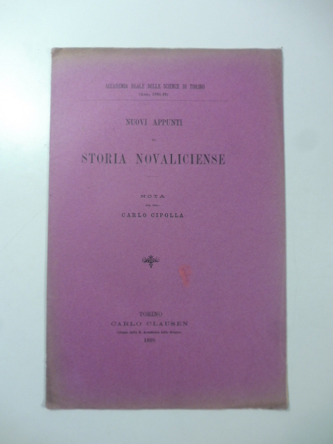 Nuovi appunti di storia novaliciense. Nota