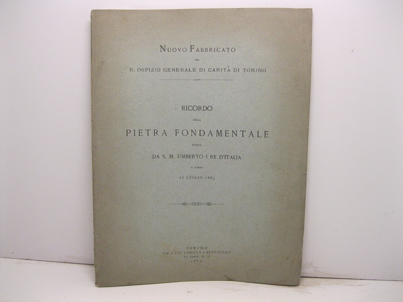 NUOVO FABBRICATO DEL R. OSPIZIO DI CARITA' DI TORINO. RICORDO …