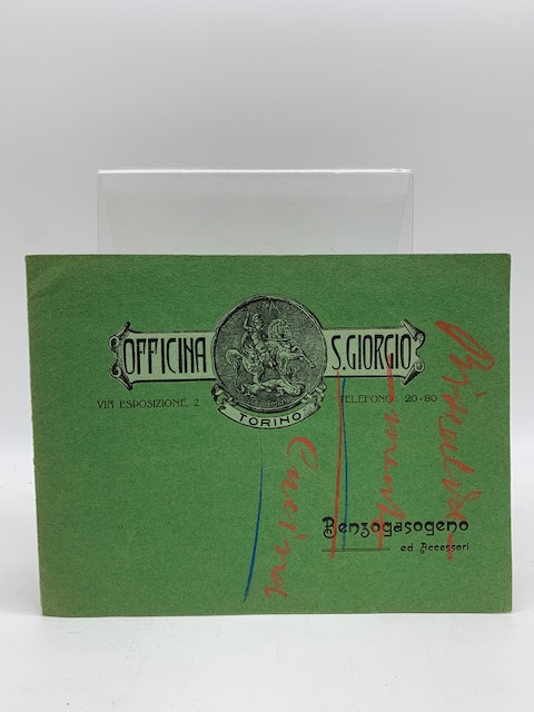 Officina San Giorgio, Torino. Benzogasogeno ed accessori. Catalogo
