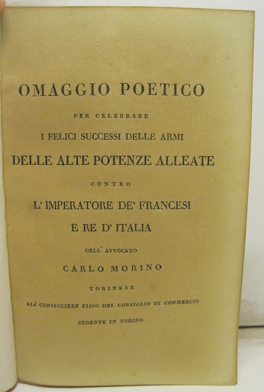 Omaggio poetico per celebrare i felici successi delle armi delle …