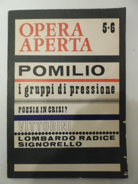 Opera aperta. Periodico di cultura, anno II, n. 5-6, settembre …