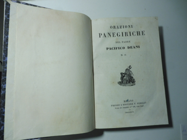 Operazioni panegiriche del Padre Pacifico Deani