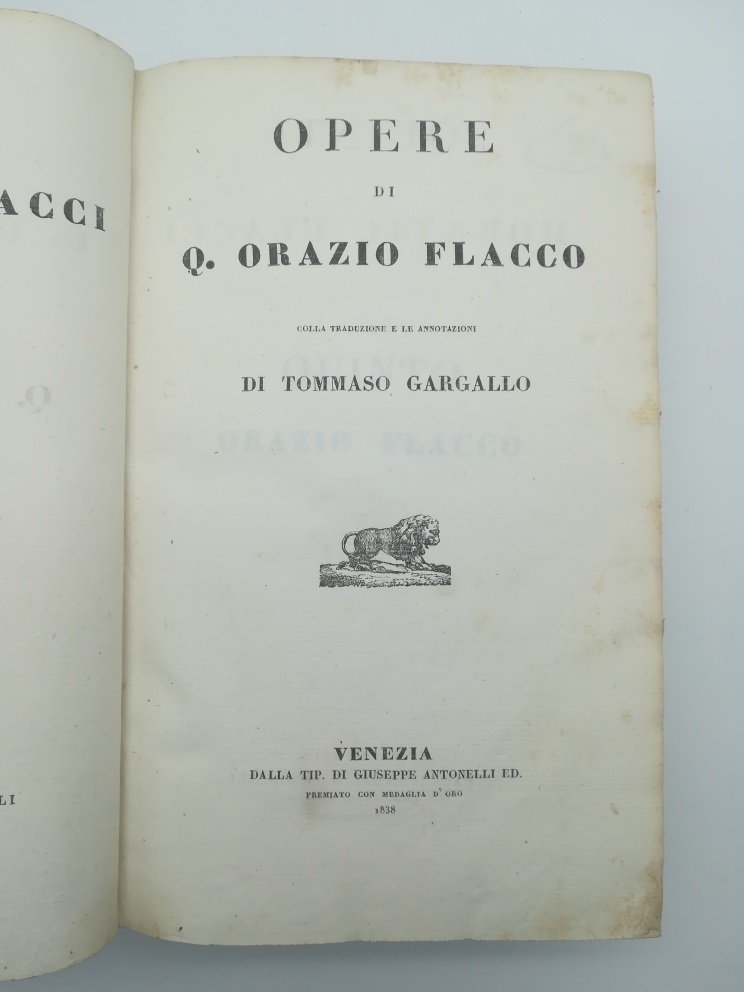 Opere di Q. Orazio Flacco colla traduzione e le note …