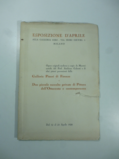 Opere originali moderne e copie da maestri antichi del prof. …