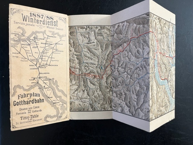 Orario delle corse Ferrovia del Gottardo. Fahrplan der Gotthardbahn (pieghevole)