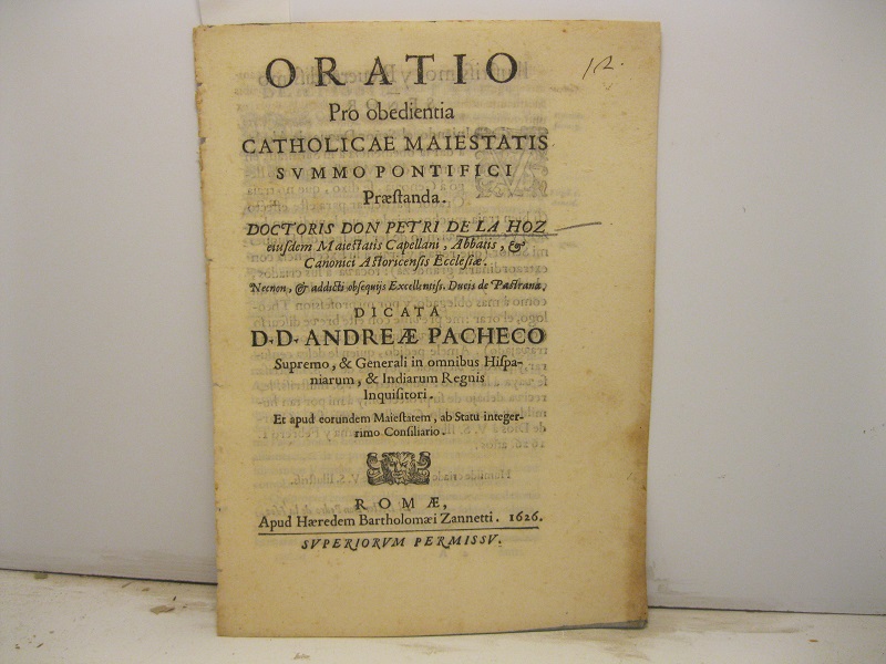 Oratio pro obedientia catholicae maiestatis summo pontifici praestanda doctoris Don …