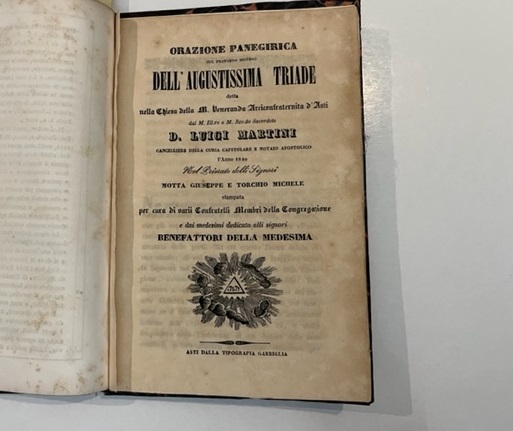 Orazione panegirica sul profondo Mistero dell'Augustissima Triade detta nella Chiesa …