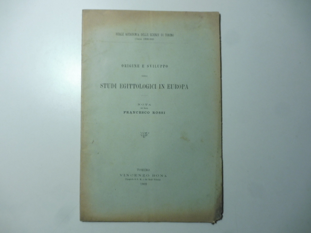 Origine e sviluppo degli studi egittologici in Europa