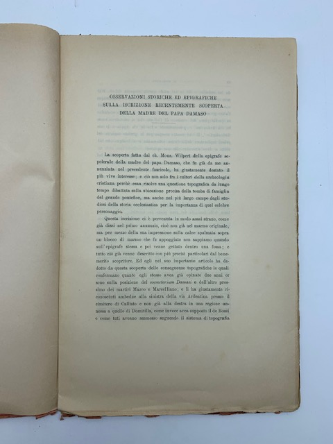 Osservazioni storiche ed epigrafiche sulla iscrizione recentemente scoperta della madre …