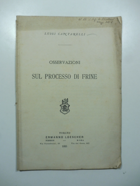 Osservazioni sul processo di Frine