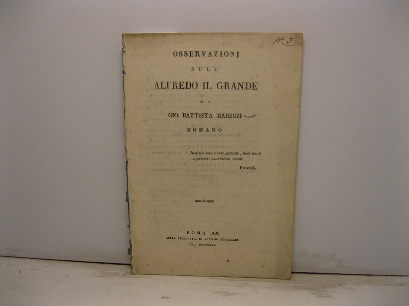 Osservazioni sull'Alfredo il Grande di Gio. Battista Marsuzi