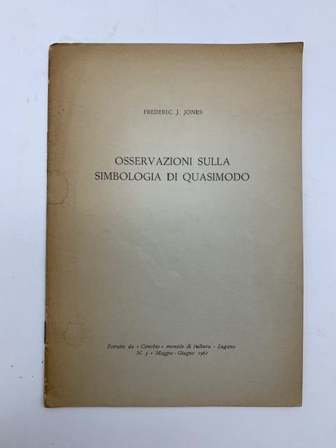 Osservazioni sulla simbologia di Quasimodo