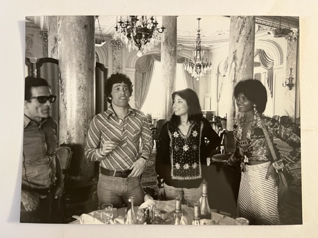P. P. Pasolini, Ninetto Davoli, la moglie Patrizia, Ines Pellegrini. …