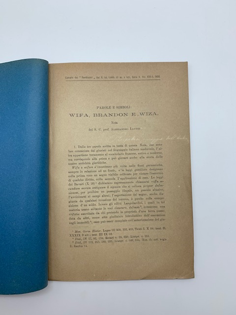 Parole e simboli. Wifa, brandon e wiza