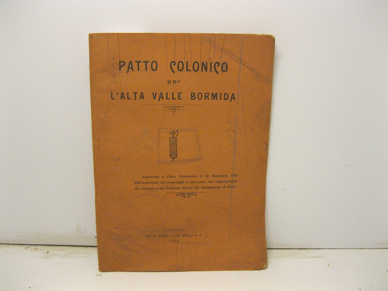 Patto colonico per l'alta valle Bormida approvato a Cairo Montenotte …