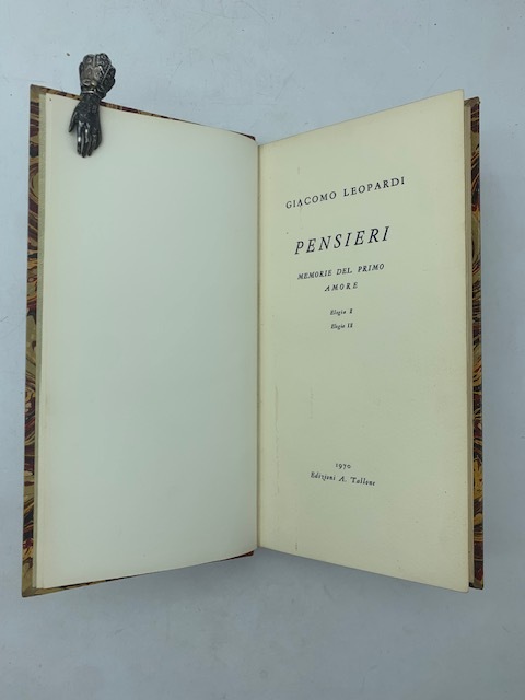 Pensieri. Memorie del primo amore. Elegia I. Elegia II