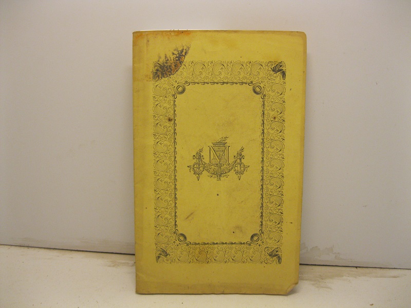 Per la solenne benedizione nuziale impartita il 14 aprile 1847 …