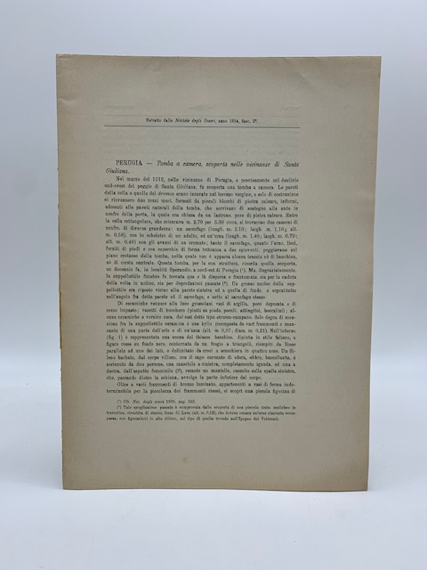 Perugia. Tomba a camera scoperta nelle vicinanze di Santa Giuliana