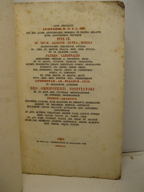 Petri Arancii antiphona ad psalmum CXVI