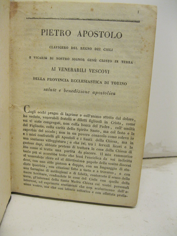 Pietro apostolo clavigero del regno dei cieli e vicario di …