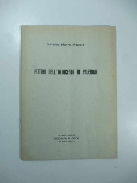 Pittori dell'Ottocento in Palermo