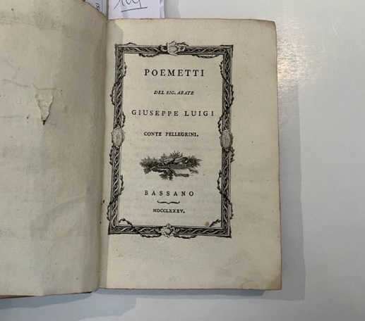 Poemetti del Sig. Abate Giuseppe Luigi Conte Pellegrini