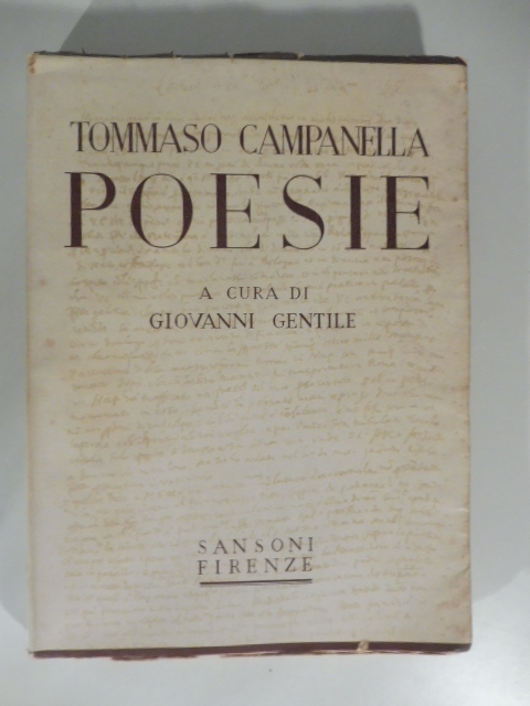 Poesie. A cura di Giovanni Gentile