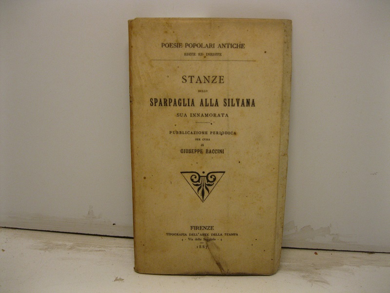 Poesie popolari antiche edite ed inedite. Stanze dello Sparpaglia alla …
