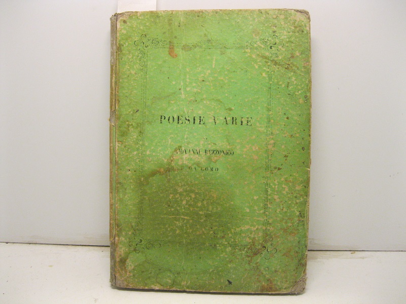 Poesie varie di Giovanni Rezzonico di Como