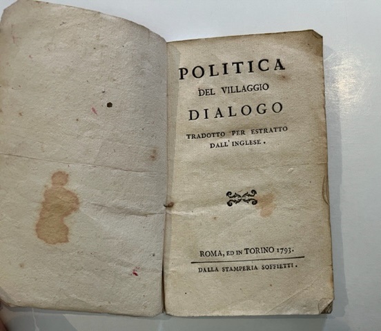 Politica del villaggio. Dialogo tradotto per estratto dall'inglese