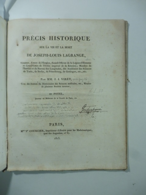 Precis historique sul la vie et la mort de Joseph …