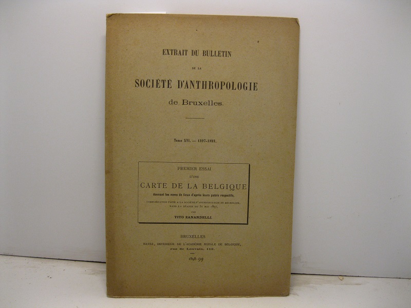 Premier essai d'une carte de la Belgique donnant les noms …