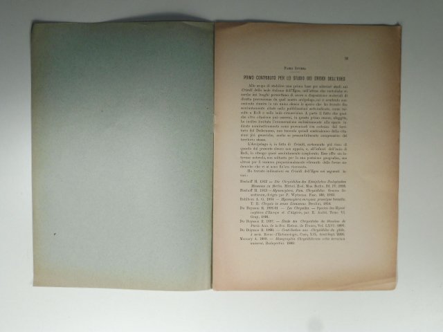 Primo contributo per lo studio dei crisidi dell'Egeo