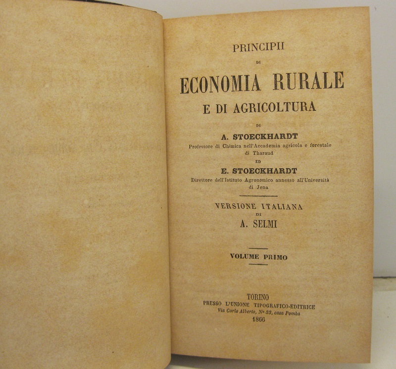 Principii di economia rurale e di agricoltura di A. Stoeckhardt …