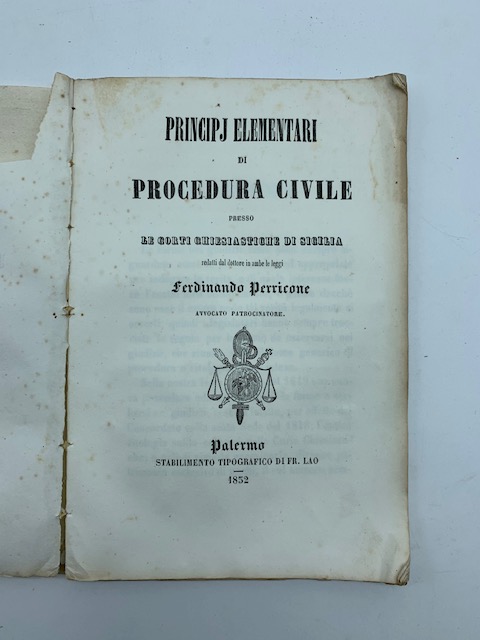 Principj elementari di procedura civile presso le corti chiesiastiche di …