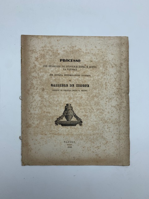 Processo per stampare le stoviglie sopra e sotto la vernice …