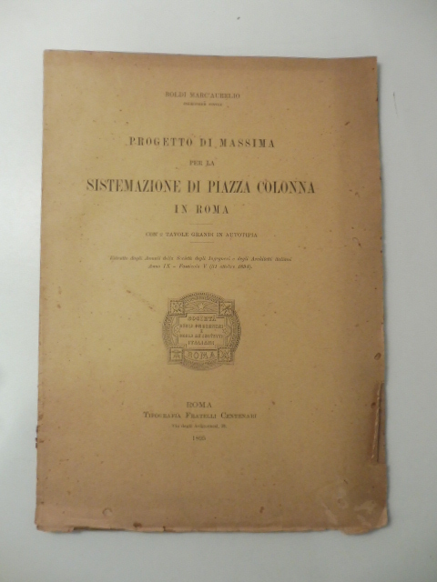Progetto di massima per la sistemazione di piazza Colonna in …