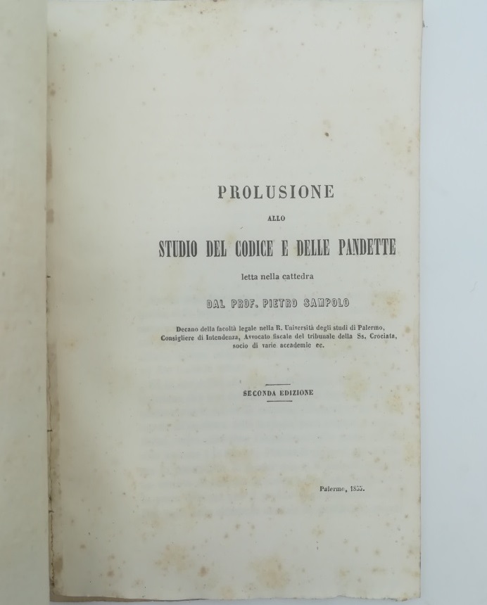 Prolusione allo studio del Codice e delle Pandette letta nella …