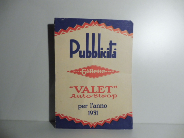 Pubblicita' Gillette. Valet autostrop per l'anno 1931