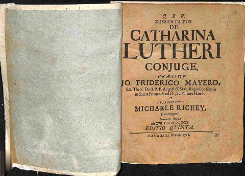 Q. B. V. Dissertatio de Catharina Lutheri conjuge